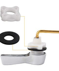 Universal Metal Side Mount Toilet Handle With Stainless Steel Flapper Chains Durable Brass Flush Lever Replacement Kit