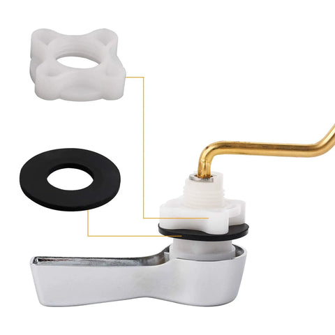 Universal Metal Side Mount Toilet Handle With Stainless Steel Flapper Chains Durable Brass Flush Lever Replacement Kit