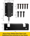 Glass Sliding Door Lock Black Foot Lock For Patio And Sliding Doors Extra Security For Home And Travel Child Safety Lock parts