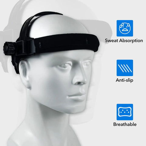 Adjustable Comfort Welding Headgear With Full Face Coverage Built Tough For Welders Lightweight ABS Protective Gear.