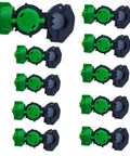 Pro Grade 10 Pack Tractor Sprayer Nozzles For 21 22mm Steel Pipes Ideal Farm Sprayer Kit With 9 8mm Orifice Green