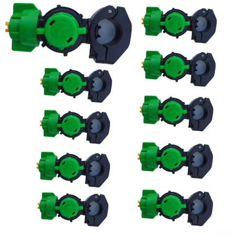 Pro Grade 10 Pack Tractor Sprayer Nozzles For 21 22mm Steel Pipes Ideal Farm Sprayer Kit With 9 8mm Orifice Green