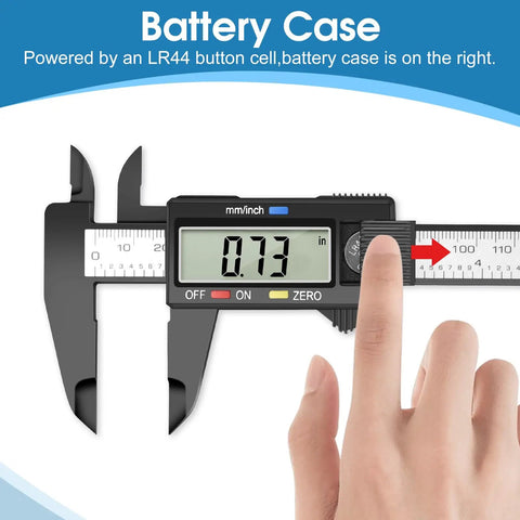 Beefy Digital Caliper Measuring Tool 0 To 6 Inch Electronic Caliper With Large LCD Screen showing 0.73 inch measurement