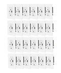 Twenty Four Pack Sixty Five Watt Usb C Wall Outlet Featuring Slick Dual Fast Charging And Straight Up Killer Power Delivery For Smartphones Laptops And Daily Tech, showing 24 white outlets.