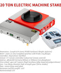 Heavy Duty 20 Ton Electric Machine Mover Skates with 360 Degree Mobility featuring red and silver design, remote control, dimensions 670x620x165mm.