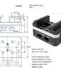 Heavy Duty Manual Self Centering Bench Vise With Rock Solid Pipe Grip Quick Swap Zero Point CNC Machining Fixture dimensions and design drawing.
