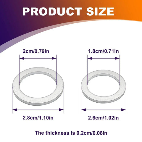 Six Piece Transmission Drain Plug Crush Washer And Rear Differential Gasket Kit With 20mm And 18mm Sizes No Leak Aluminum Seal