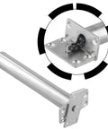 Concealed Door Closer With Tubular Chain Spring, Auto Soft Close For Doors Up To 50 Kg (110 Lb), chrome finish, mounting details