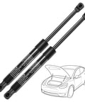 Set Of 2 Front Hood Lift Supports Struts Gas Spring Replacement For 2015 2016 2017 Sonata Sedan Provides Smooth Easy Open And Solid Hold Open Durable High Quality Replacement Parts, shown with car hood open for illustration.