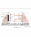 Technical diagram of Exhaust Fan Motor Replacement For NuTone And Broan Nutone Models 8661 8662 8671 8672 8831 with dimensions.