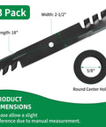Mulching Mower Blades For 36 And 52 Inch Decks, 3 Pack, Replaces Scag 48108 481707 481711 48185, Fits Gravely Promaster 152Z