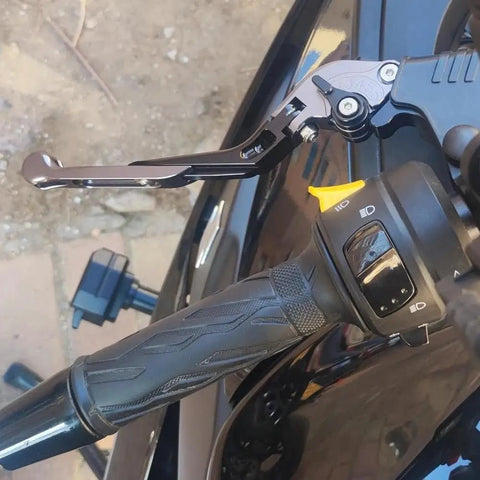 Top Tier Folding Brake And Clutch Levers For Benelli BN302S Featuring Slick Adjustable Handles With Tight Ergonomic Comfort And No Sweat Install Rugged Aluminum Alloy Build Black Finish