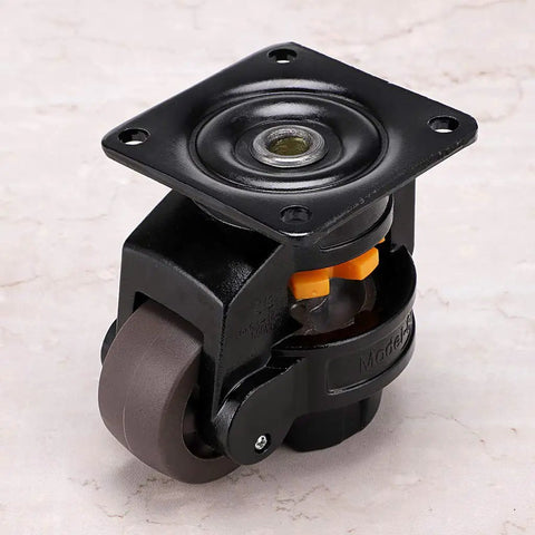 Beefy Heavy Duty Leveling Casters With Large Top Plate And Retractable NBR Pad For Heavy Workbenches And Electric Equipment