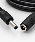Male To Female Power Extension Cord With Rock Solid Molded Grip Housings For Routing Existing Power Cable And Getting That Long Run, close-up of connectors.