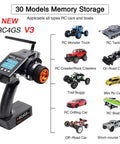 5 Channel RC Transmitter With Gyro Receiver R6FG 2.4GHz, Memory For 30 Models, Customizable CH3-CH5, Easy Setup, Black