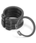 Tough As Nails 27.9mm External Circlips And C Clip Retaining Snap Rings formed from 65Mn steel, black stack and single ring, 30 pack.