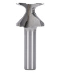 Get That Smooth Curved Cut With The 2 Inch Shank R30 Radius Arc Bending Integrated Router Bit For Woodworking Pros Who Want Perfect Cabinet Edges And Custom Furniture Pieces Without Any Hassle Or Splintering Issues Ever Again. Close-up view of a tungsten steel arc router bit, 2 inch shank, designed for curved wood cuts.