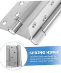 Holibanna spring-loaded door hinge pair, stainless steel, for double-swing backyard doors with self-closing mechanism