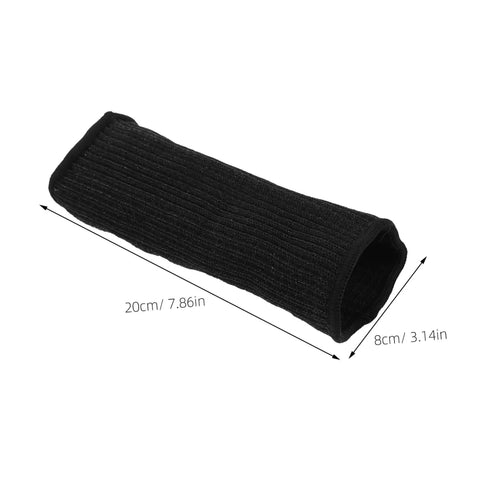 Tough As Nails Protective Arm Sleeves With Serious Cut Resistance For Gardeners Mechanics And Welders, black knit material, 20cm long.