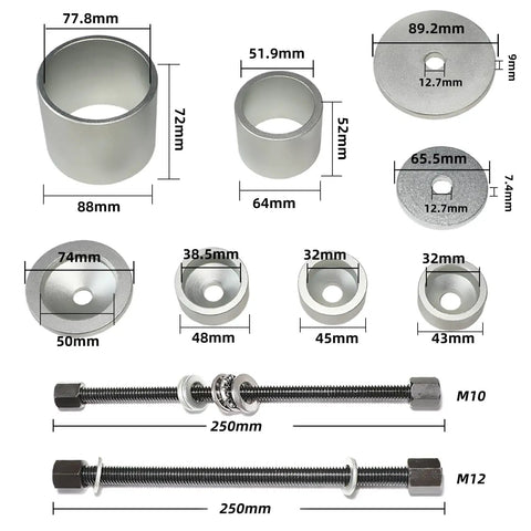 Rear Axle Arm Suspension Bushing Press Kit Pro Grade Removal And Install Tool For Audi And Volkswagen components