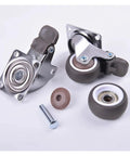 4 Pack Rubber Furniture Casters Quiet Heavy Duty Trolley Wheels With 360 Degree Swivel Casters And Brakes with mounting plates