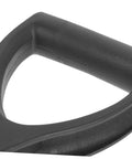 Close-up of black plastic D Shaped Garden Shovel Handle Replacement Ergonomic Plastic Spade Grip For Digging Gardening Lawn Care And Outdoor
