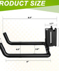 2 Pack E Track J Hooks Heavy Duty Steel E Track Double Hooks For E Track Systems, E Type Track Hanger size dimensions