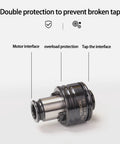M3 To M16 Electric Tapping Machine With 360 Degree Multi-Directional Rotation And Adjustable Speed Up To 375 Rpm motor interface for tap protection.