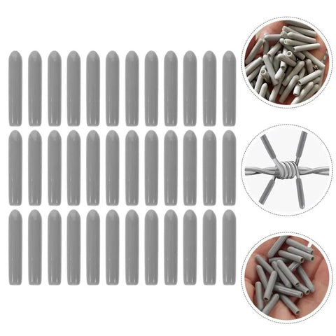 Top Shelf Gray Dishwasher Rack End Caps 50 Pack No Sweat Universal Prong Tip Covers in gray, heavy-duty plastic caps for appliances.