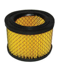 Air Filter Element VX 019-0221RP for 14 and 18 CFM high-flow single-stage pumps with wire mesh and rubber framing.