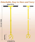 Garden Hand Tiller Claw With Wide Longer Tines Dig In Deep Twist Tiller Cultivator illustration showing dimensions