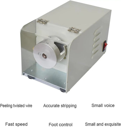 Industrial Heavy Duty Electric Automatic Wire Stripping Machine For 1.2-4mm Cable Twisting And Cutting With Fullmetal Build Fast Stripper Tool side view