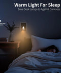 No Sweat PD20W USB Wall Outlet Featuring Bright LED Night Light Flip Switch, illuminating a bedroom at night.
