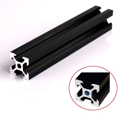 Solid 400mm Black V Slot European Standard Anodized Aluminum Profile Extrusion Linear Rail For CNC And 3D Printer Upgrades