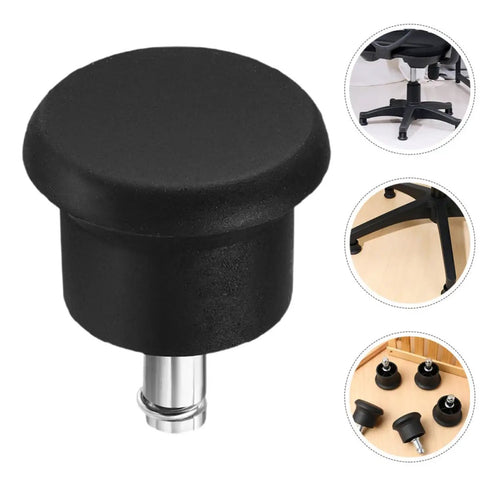 Six Pack Non Slip Chair Glides With Mushroom Wheels, Heavy Duty Floor Protectors for Desk Chairs and Furniture Legs