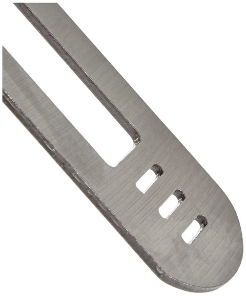 Replacement Block Plane Iron Blade 34mm for Hand Planes, close-up of flat ground surface and precise slots