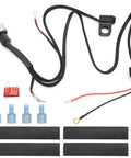Seven Eighths Inch Handlebar Light Bar Wiring Harness Kit with 12V 40A Relay for Motorcycle ATV Dirt Bike and Scooter Lights