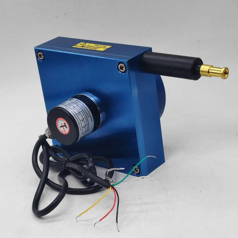 Pro Grade 4000 mm Stroke Draw Wire Linear Displacement Sensor With 12 To 24V DC NPN Output 0.2 mm Per Pulse Resolution