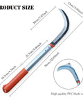 Japanese Style Garden Weeder Scythe For Lawn And Yard Care Manual Mowing And Trimming Sharp Manganese Steel Blade 22.83 Inch