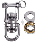 Heavy Duty Swing Swivel With Dual Bearings That Spin Dang Smooth 360 Degrees built tough, showcasing stainless steel and ball bearing design.