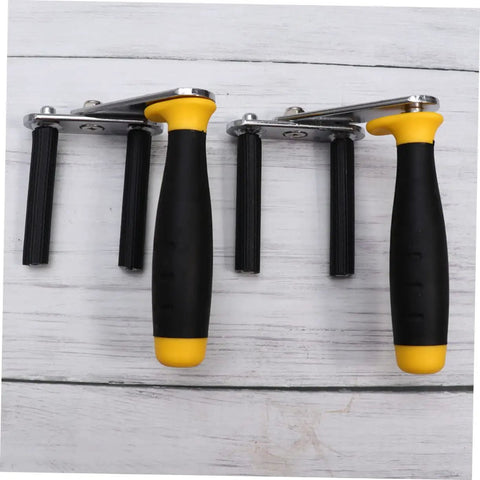 Heavy Duty Adjustable Drywall Lifter And Tile Carrier Set Rock Solid Plasterboard Hoist handles with non-slip grips.
