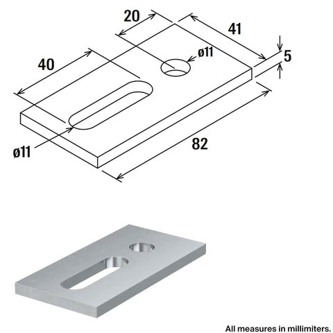 Top Shelf Solar Panel Roof Mounting Hardware With 250Mm Double Thread Screws And M10 Stainless Steel Fasteners Providing No Hassle Fitment Via Rock Solid Epdm Sealing Rings For Corrugated Roofs - stainless steel plate with dimensions and holes.