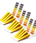 DIY Friendly pH Test Strips Set With 3 Packs, 720 Strips Total, showing color chart and litmus papers for water, soil, cosmetics, pH 1 to 14.