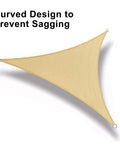 Right Triangle Sand Shade Sail Canopy 10x10x14 UV Block Sun Shelter with curved design for outdoor use