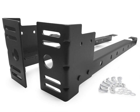 Rock Solid Adjustable Bed Frame Extension Brackets With Bolt On Footboard Attachment Kit For Headboard Only Queen King Full And Twin Beds No Sweat Setup Rugged Build heavy gauge steel brackets with bolts and hardware.