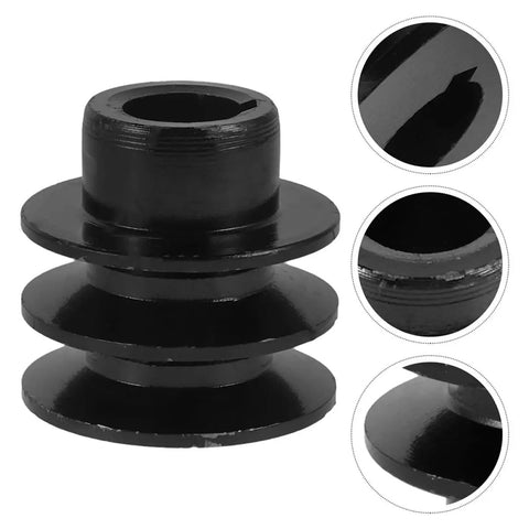 Heavy Duty Double Groove V Belt Pulley For Gas Engine With 20mm Shaft Compatible With Water Pumps And Workshop Tools, close-up view.
