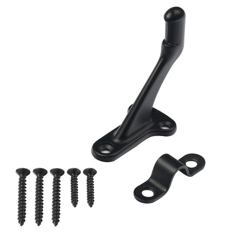 3 Pack 3 Inch Beefy Heavy Duty Handrail Brackets Matte Black For Stair Railing Easy Diy Install Zinc Alloy Construction with screws