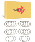 Premium Slick Heavy Duty Barrel Nut Shim Kit With Twenty Badass Precision Pieces For Flawless Rail Alignment and Rock Solid Torque On 556 And 223 Rifles with stainless shims in box.