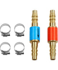 Gas Flow Control Set Of Two Flashback Arrestors With Four Clamps For Soldering And Welding Safety Brass And Stainless Steel Construction One Way Valve For Reliable Flame Control Must Have
