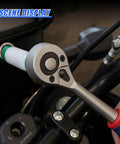 Heavy Duty Half Inch Drive 22mm Lug Nut Impact Socket With Scratch Proof Nylon Sleeve No Sweat Wheel Removal Rust Repellent Finish Bad Boy Tool for use on a ratchet wrench.